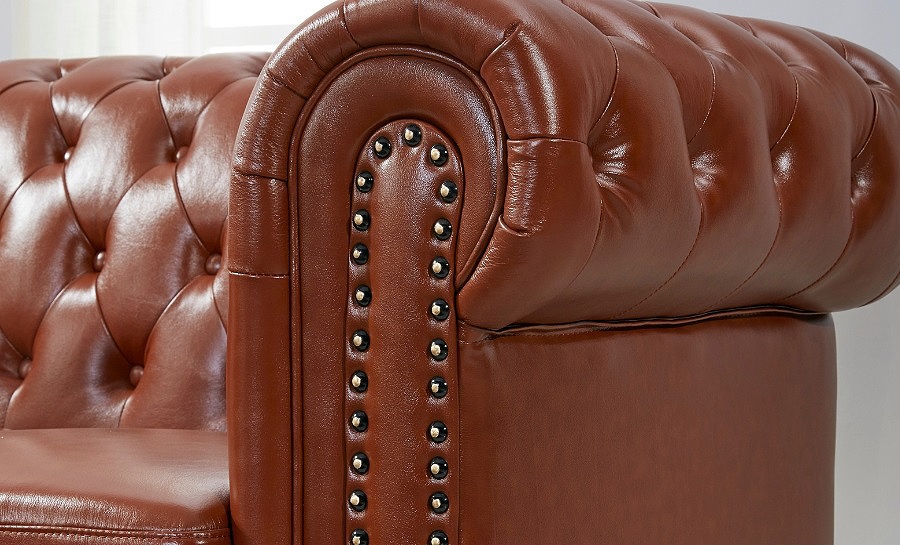 Europa A Chesterfield 3 Seater Leather Sofa